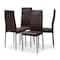 Baxton Studio Matiese Modern Brown Faux Leather Upholstered Dining Chair, PK4 146-8785 - alternate 1
